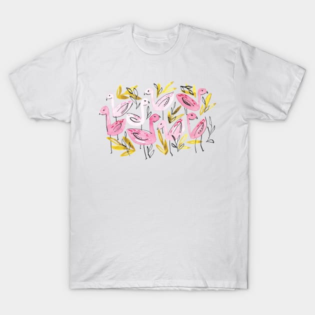 Pink Flamingos T-Shirt by Think Beyond Color